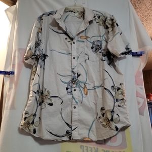 Billabong Floral Core Fit Stretch Short Sleeve Button Up Shirt Mens Size XXL